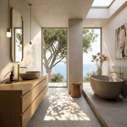 Aquanello Eterna Gold PVD Concealed Bath Set with 2 Mixer Faucets 18 cm Bath Spout and Handheld Shower ET-B-SET4-1-60